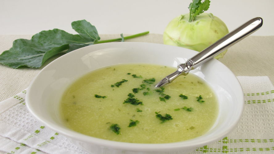 Rezeptbild für Vegane Kohlrabisuppe