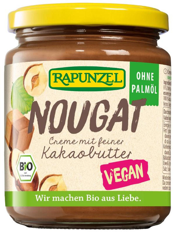 Produktfoto zu Nougat-Creme ohne Palmöl, vegan, 250g