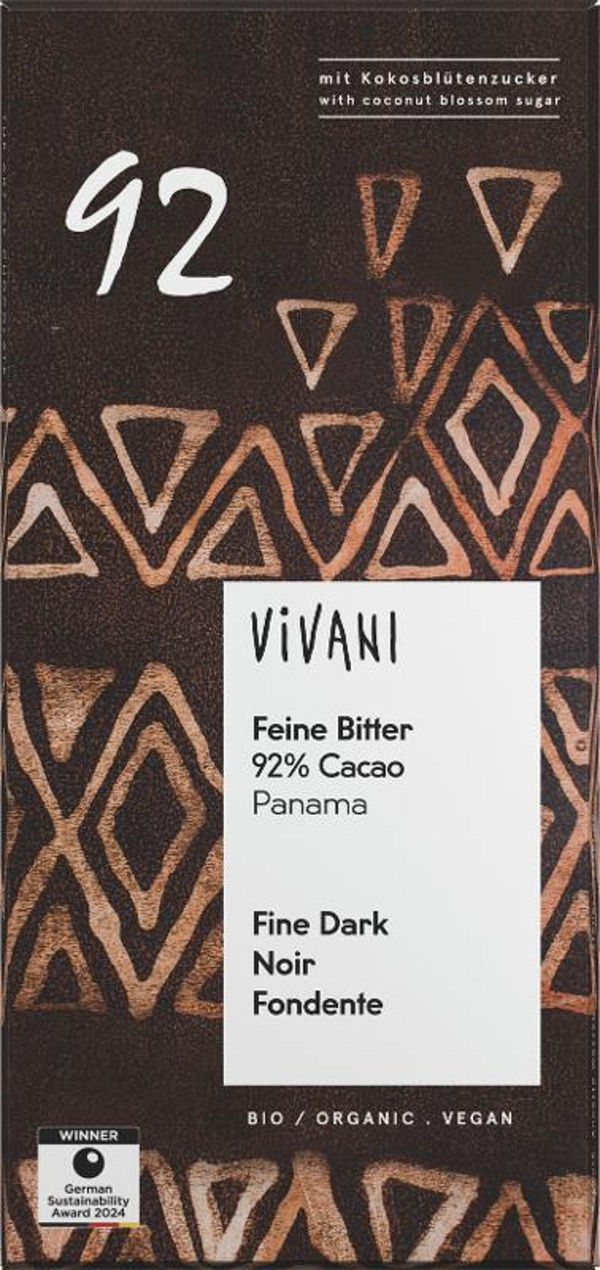 Produktfoto zu Feine Bitter 92 % Cacao 80g