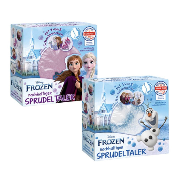 Produktfoto zu Kinder-Bade-Sprudeltaler Disney FROZEN mit Schwämmchen, 140g