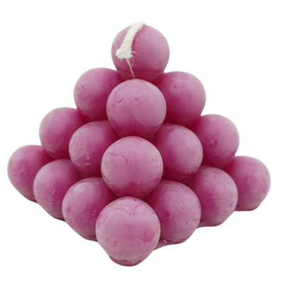 Produktfoto zu Pyramidenkerze Bienenwachs violett 60x60mm