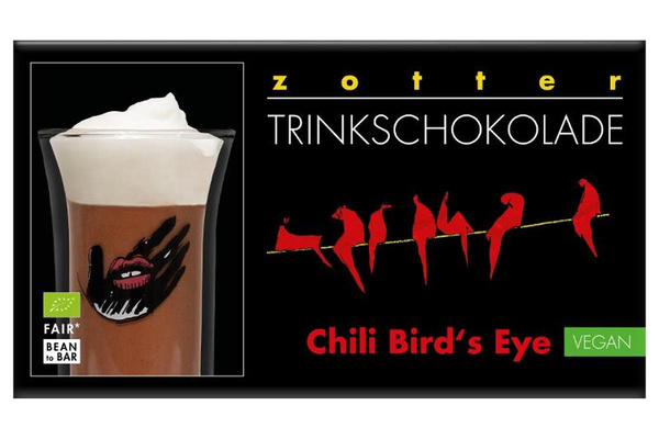 Produktfoto zu Chili Bird's Eye Trinkschokolade 110g (5x22g)