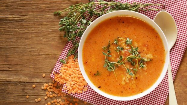 Rezeptbild für Rote-Linsen-Paprika-Suppe