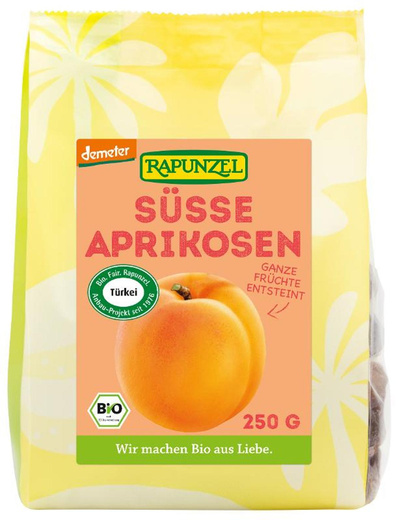 Produktfoto zu Süße Aprikosen ganz, entsteint, Demeter 250g