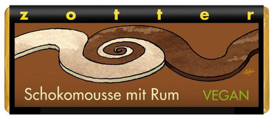 Produktfoto zu Schokomousse mit Rum vegan 70g, Zotter-Schokolade