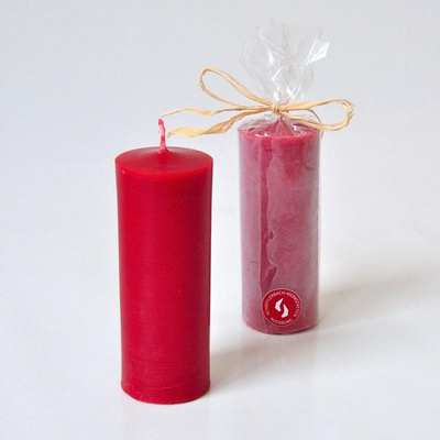 Produktfoto zu Adventskerze zylindrisch, "rot", 120x45 mm, 1 Stk.