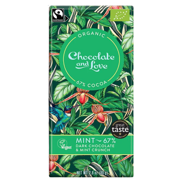 Produktfoto zu Dunkle Schokolade mit Minze Crunch, 80g