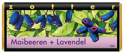 Produktfoto zu Maibeeren + Lavendel 70g, Zotter-Schokolade