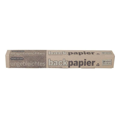 Produktfoto zu ungebleichtes Backpapier, 24 Einzelbögen