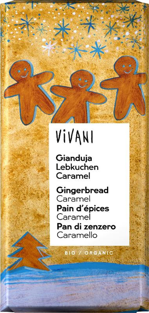 Produktfoto zu Gianduja Lebkuchen Caramel Schokolade Vivani 100g