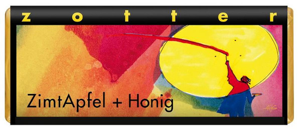 Produktfoto zu ZimtApfel + Honig 70g, Zotter-Schokolade