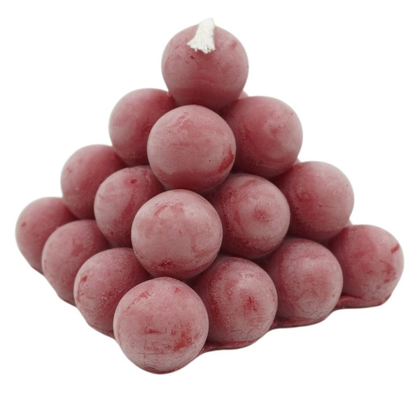 Produktfoto zu Pyramidenkerze Bienenwachs rot 60x60mm