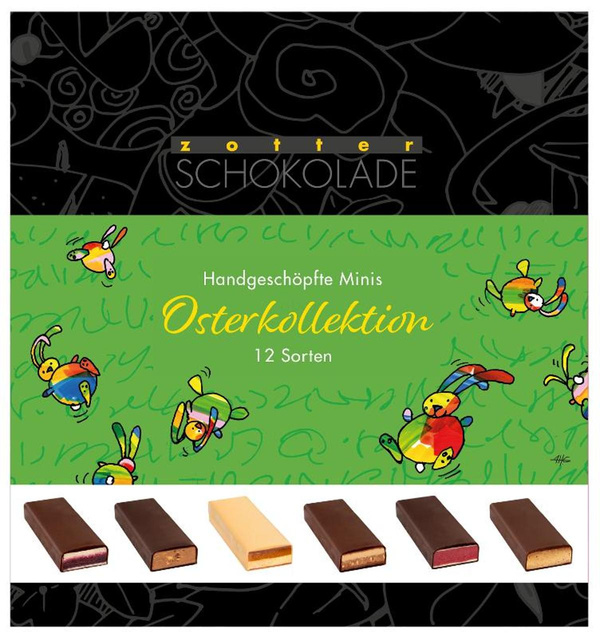 Produktfoto zu Zotter Minis Osterkollektion 12 Sorten, 240g