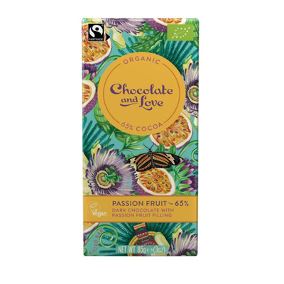 Produktfoto zu Dunkle Schokolade Passion Fruit 65%, 85g