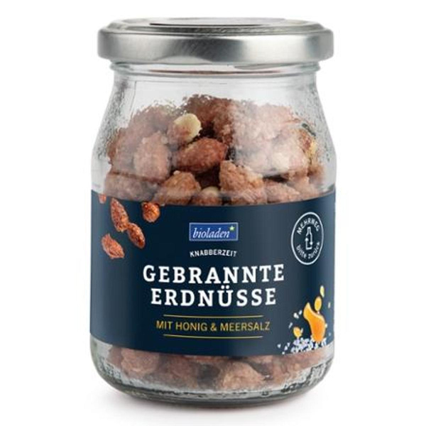 Produktfoto zu Gebrannte Erdnüsse mit Honig und Salz 125g