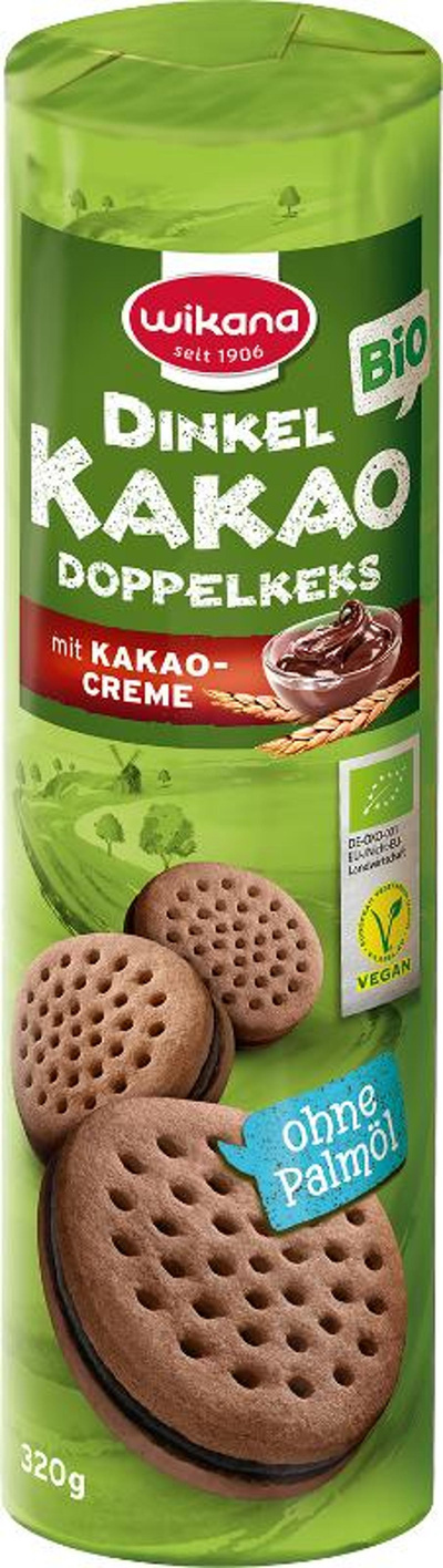 Produktfoto zu Dinkel Kakao Doppelkeks 320g