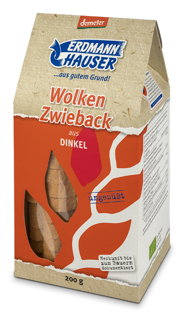 Produktfoto zu Dinkel Zwieback Wolkenform, 200g