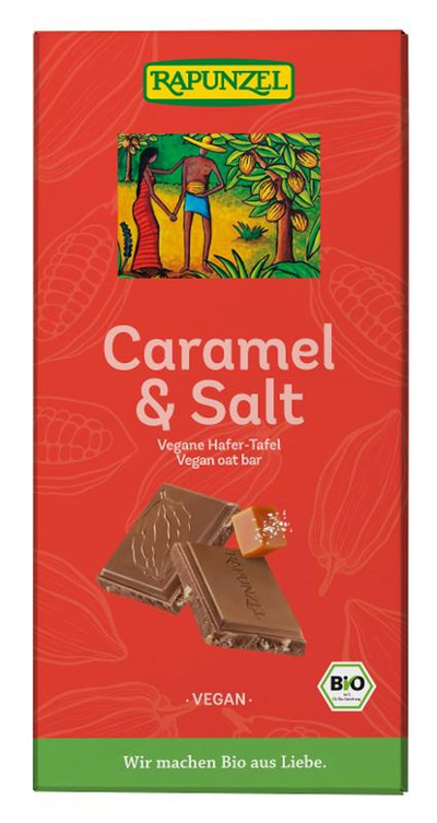 Produktfoto zu Caramel & Salt Schokolade vegan 100g