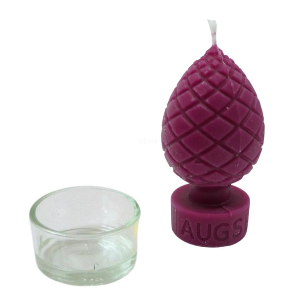 Produktfoto zu Zirbelnusskerze mit Glas "brombeer", 90x35 mm, 1 Stk.