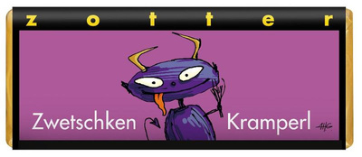 Produktfoto zu Zwetschken Kramperl, 70g, Zotter-Schokolade