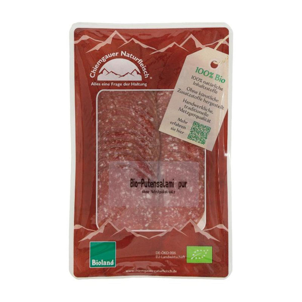 Produktfoto zu Putensalami pur geschnitten 75g