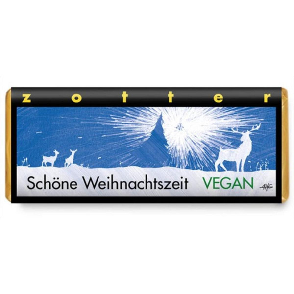 Produktfoto zu Schöne Weihnachtszeit vegan, 70g, Zotter-Schokolade