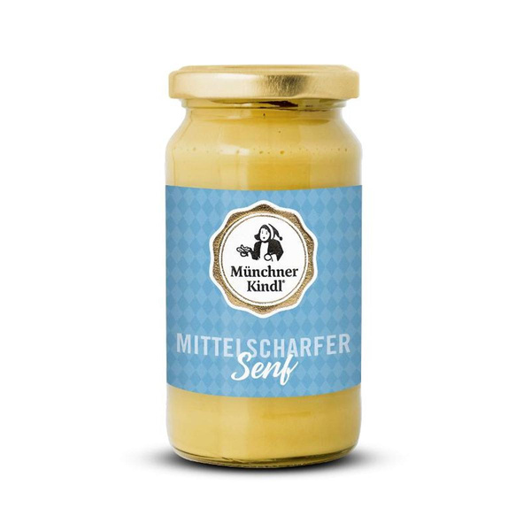 Produktfoto zu Münchner Kindl Mittelscharfer Senf 200ml