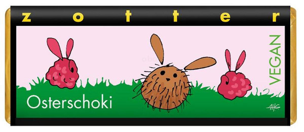 Produktfoto zu Osterschoki Kokos-Marzipan vegan, Zotter 70g