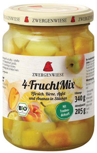Produktfoto zu 4-Frucht Mix im Glas 340g