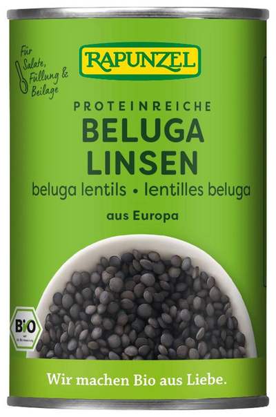 Produktfoto zu Beluga Linsen Dose 400g
