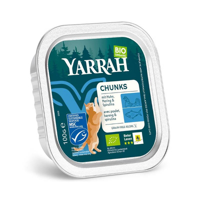 Produktfoto zu Katzenfutter Schale Chunks Fisch mit Huhn, 100g