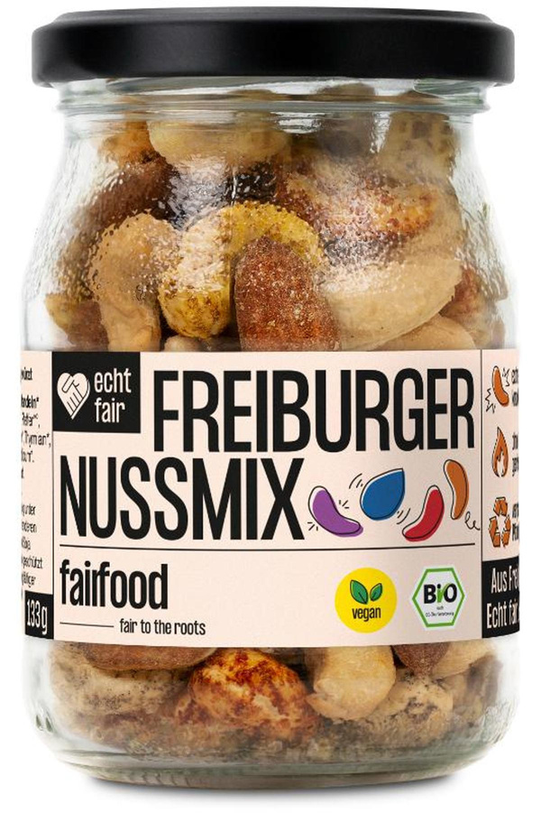 Produktfoto zu Fairer Nussmix geröstet & bunt gewürzt, 133g