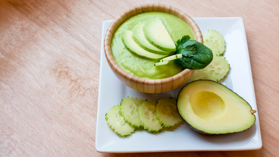 Rezeptbild für Kalte Gurken-Avocado-Suppe