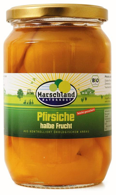 Produktfoto zu Pfirsiche halbe Frucht im Glas