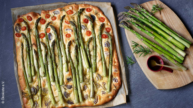 Rezeptbild für Spargel-Focaccia
