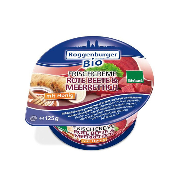 Produktfoto zu Roggenburger Frischcreme Rote Beete & Meerrettich 125g