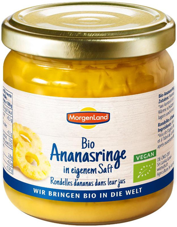 Produktfoto zu Ananasringe im Glas 350 ml