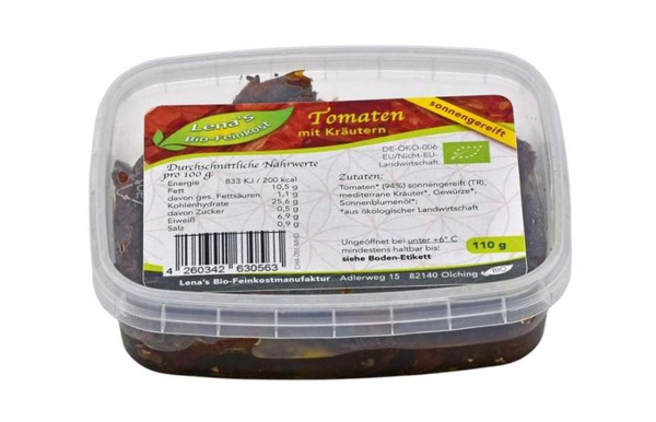 Produktfoto zu Getrocknete Tomaten mariniert in Kräutern 110g