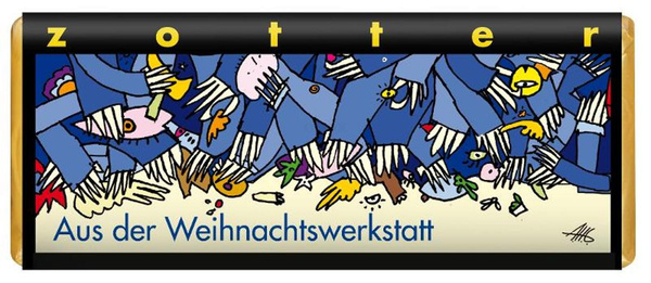 Produktfoto zu Aus der Weihnachtswerkstatt, 70g, Zotter-Schokolade