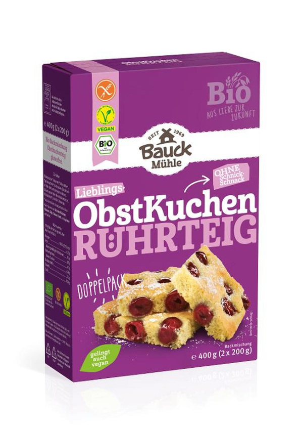 Produktfoto zu Backmischung Obstkuchen Rührteig 400g