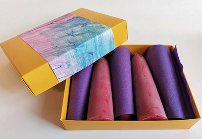 Produktfoto zu Adventskerzen "rot" 5 Stk.