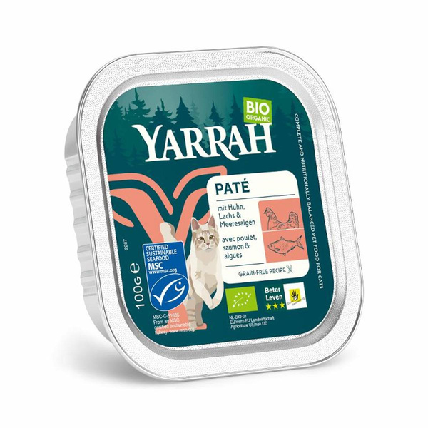 Produktfoto zu Katzenfutter Schale Paté Huhn & Lachs, 100g