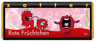 Produktfoto zu Rote Früchtchen vegan 70g, Zotter-Schokolade
