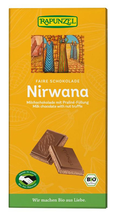 Produktfoto zu Nirwana Milchschokolade mit Praliné-Füllung 100g