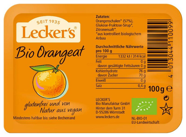 Produktfoto zu Orangeat gewürfelt 100g