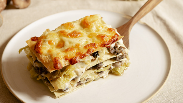 Rezeptbild für Wirsing-Pilz-Lasagne mit Béchamelsoße