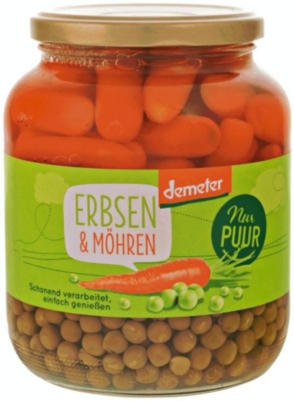 Produktfoto zu Erbsen & Möhren im Glas 680g