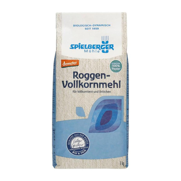 Produktfoto zu Roggenmehl Vollkornmehl 1kg