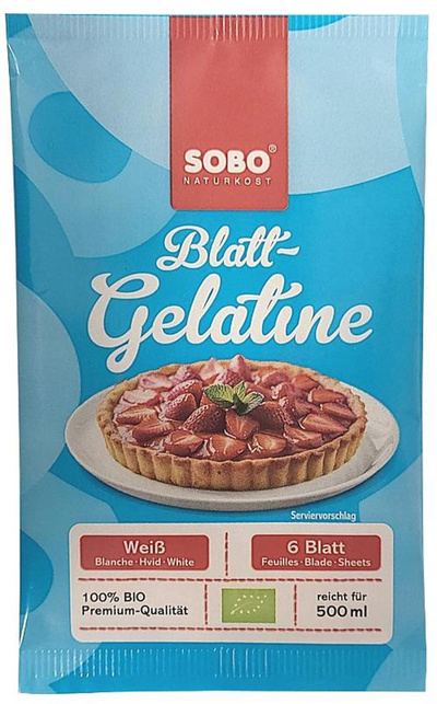 Produktfoto zu Blatt-Gelatine, 6 Blatt (10g)