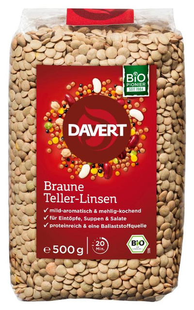 Produktfoto zu Braune Tellerlinsen 500g